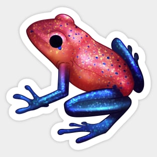 Cozy Strawberry Poison Dart Frog Sticker